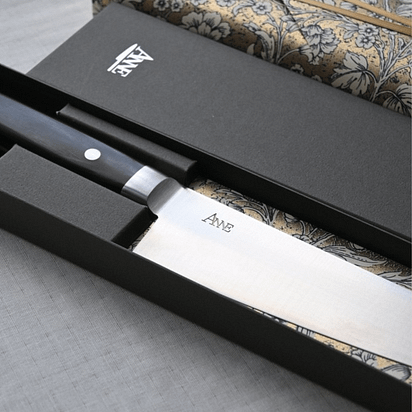 牛刀包丁180mm（ステンレス）黒 | ANNE-knife